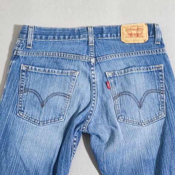 Levi's 511 jeans men's size W28XL28 medium washed blue slim fit straight jeans - Picture 4 of 16